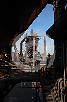 Steel iron oven furnace factory Landschaftspark, Duisburg, Germany