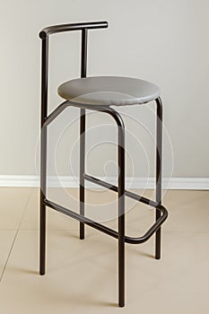 Steel legs simplistic bar chair