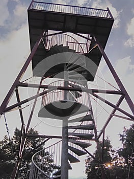 Steel lookout tower at Paalgraven Oss photo