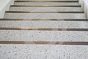 Steel and marble stairs