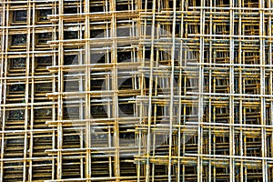 Steel mesh at construction site