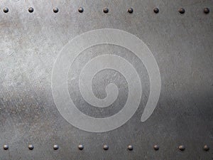 Steel metal armour with rivets background