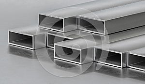 Steel metal rods. Metallurgy industry concept. 3D rendered illustration