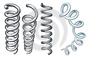 Steel Metal Spring Coil Design Elements photo