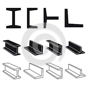 Steel metallurgy beam profile symbol