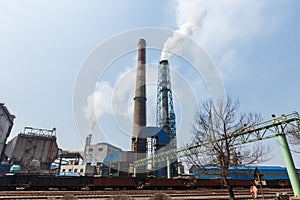 Steel mills smoke pollution