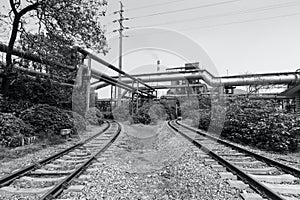 Steel mills of the train tunnel