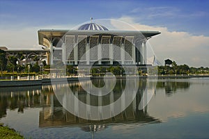 Steel Mosque Reflection in Putrajaya, Malaysia