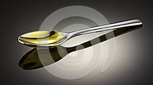 steel olive oil spoon