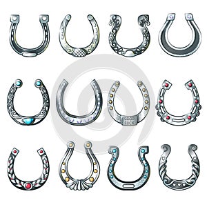 Steel Ornate Horseshoes Collection