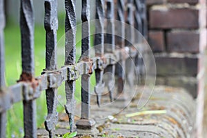 Steel picket fence