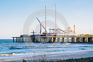 The Steel Pier and Atlantic Ocean in Atlantic City, New Jersey photo
