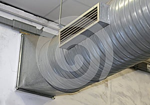 Steel pipe of air conditioning and heating in a factory