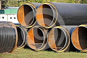 Steel pipe with heat insulation