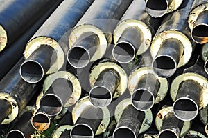 Steel pipe with heat insulation