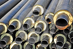 Steel pipe with heat insulation