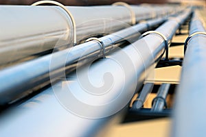 Steel pipe in oil refinery