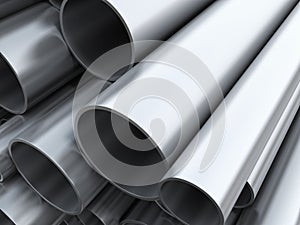 Steel pipes photo