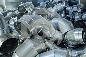 Steel pipes, parts for construction of ducts of industrial air condition system