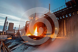Coke oven battery in the metallurgical industry photo