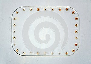 Steel plate with rivet