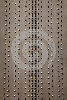 Steel plate and rivets