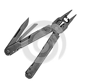 Steel pliers folding multi tool opened