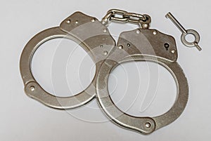 Steel police handcuffs
