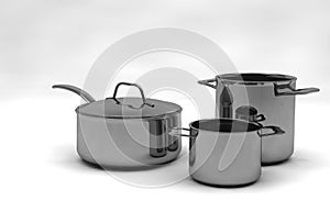 Steel pots and pans