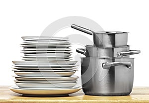 Steel pots with plates