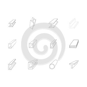 Steel product vector icon