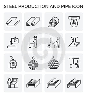 Steel production icon