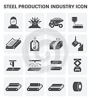 Steel production icon