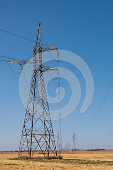 Steel pylons for electricity power lines in Africa