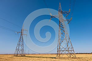 Steel pylons for electricity power lines in Africa