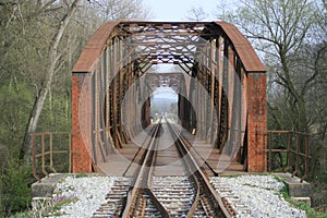 Steel rail bridge