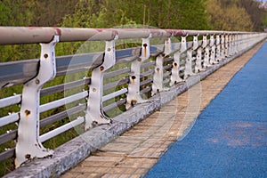 steel Railing along the city road