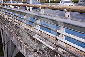 steel Railing along the city road