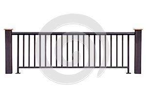 Steel railing isolated on a white background