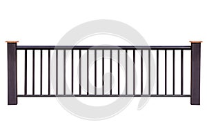Steel railing isolated on a white background