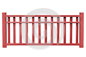 Steel railing isolated on white background