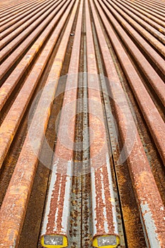 Steel Railroad tracks