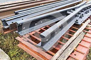 Steel rails in factory