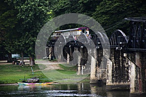 Steel railway bridge over river kwai of landmarks memorials historical sites and monuments World War II Sites for thai people