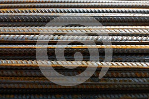 Steel rebar for reinforcement concrete at construction site