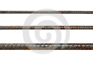 Steel rod isolated on white background