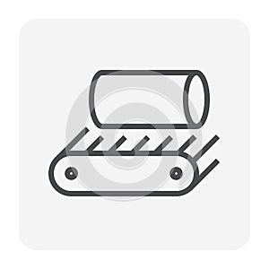 Steel rod on production line vector icon design. 64x64 pixel perfect and editable stroke.