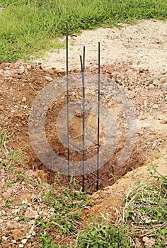 Steel rod used to reinforce concrete