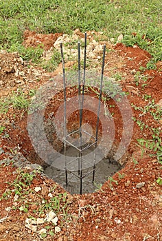 Steel rod used to reinforce concrete
