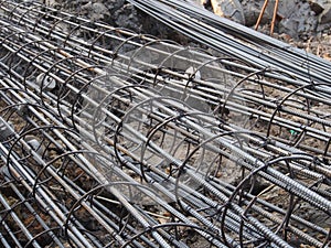 Steel rods or bars used to reinforce concrete technicians